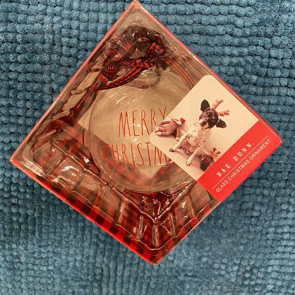 Rae Dunn Christmas Ornament “Merry Christmas” red